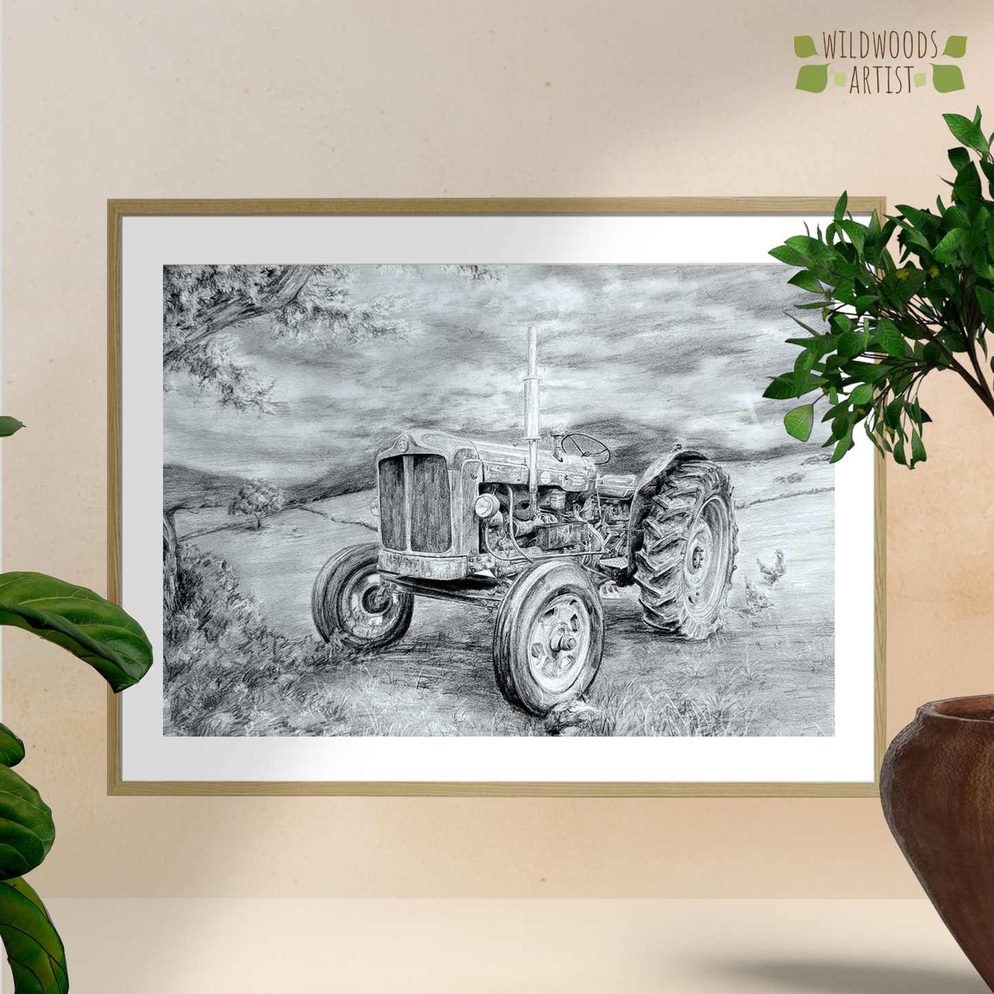 limited edition fine art print of Fordson Major tractor