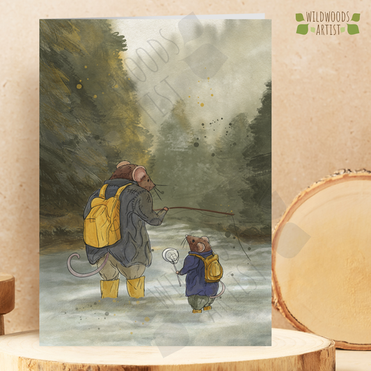 Mice Fishing Card