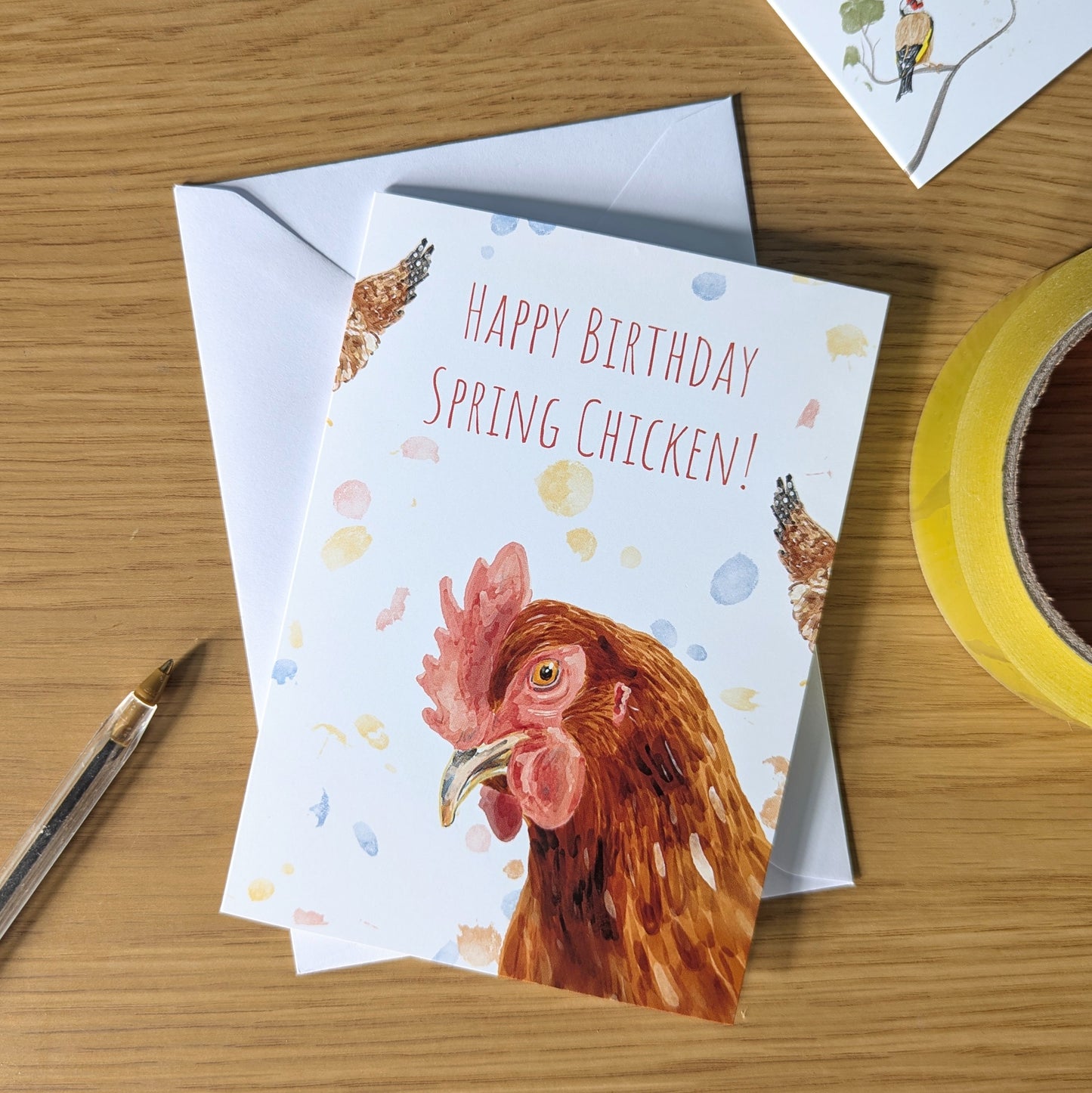 This funny chicken birthday card is great for pet chickens and rescue hen owners